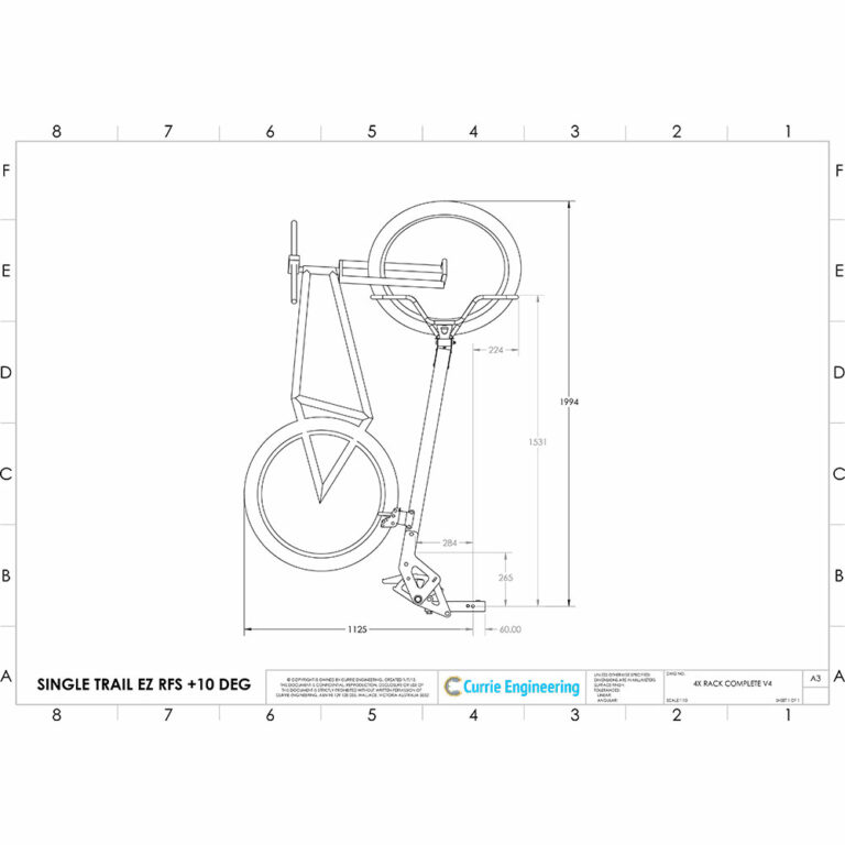 Ez Rack Bike Rack 5 Bike EZ RFS Easy Load Rack- Single Trail Rack