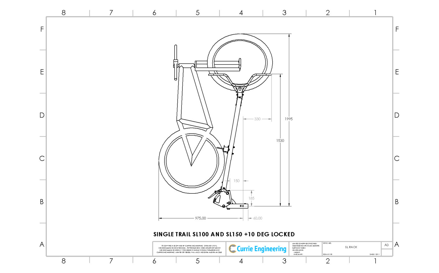 5 Bike SL150 Heavy Duty Shuttle Bike Rack - Single Trail Rack